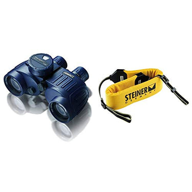 Steiner Navigator Pro 7x50 Marine-Fernglas mit Kompass - HD-stabilisierter Kompass, robust, hohe Detailschärfe, 5m wasserdicht & Fernglas Schwimmgurt robust im Sale